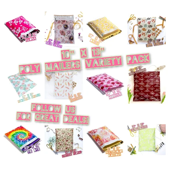 120 Mix 10x13 Poly Mailers (10 ea) - Picture 1 of 1